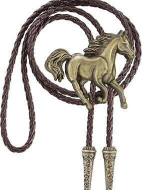 Women Western Bolo Tie Necklace Cowgirl Horse Lover NEW